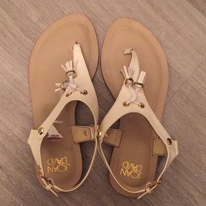 Joan & David White Leather Sandals